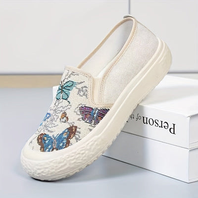 Damskie wsuwane loafersy - wygodne, lekkie i modne z wzorem