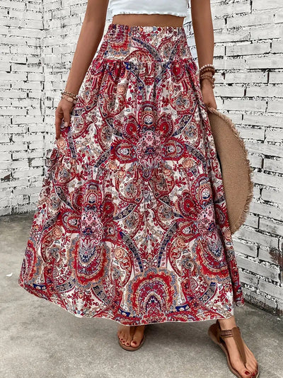 Zwiewna Spódnica A-Line z Szyfonu w Kwiatowy Print | Idealna na Lato