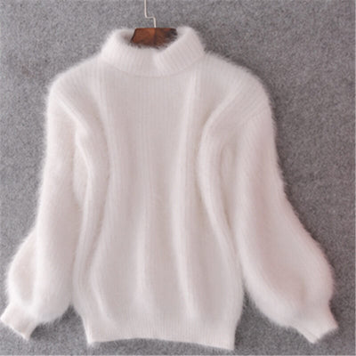 Agnieszka™ - Sweter Dzianinowy z Luźnym Splotem z Wełny