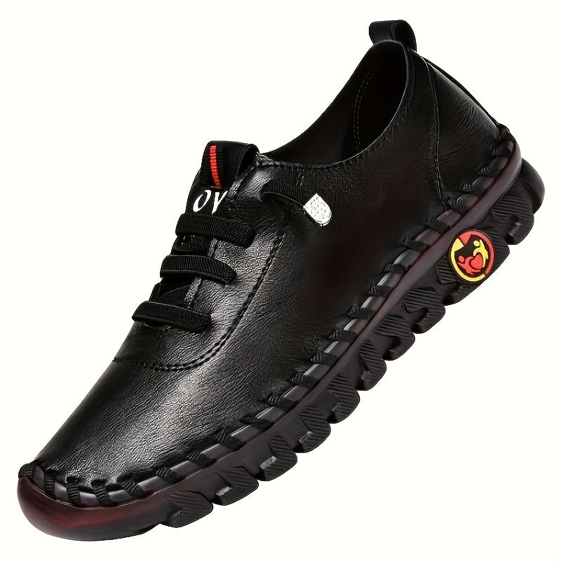 Damskie wsuwane loafersy - Lekkie buty casualowe ze sztucznej skóry z gumową podeszwą