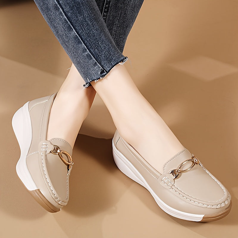 Loafersy Wygodne, lekkie, antypoślizgowe buty z ozdobną klamrą