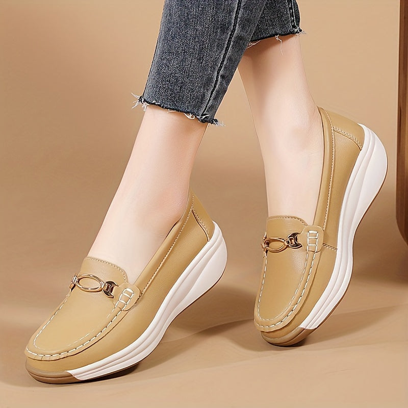 Loafersy Wygodne, lekkie, antypoślizgowe buty z ozdobną klamrą