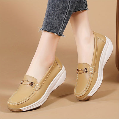 Loafersy Wygodne, lekkie, antypoślizgowe buty z ozdobną klamrą