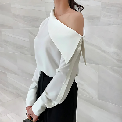 Lena - Elegancka bluzka na ramiączkach z długim rękawem