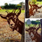 Dekoracja farmy - realistyczny wzór zwierząt - metalowa sztuka ogrodowa