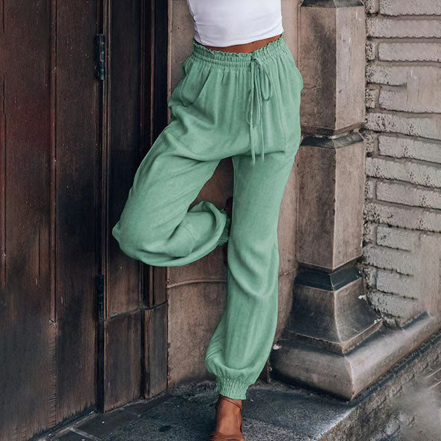 Spodnie jednokolorowe w stylu casual