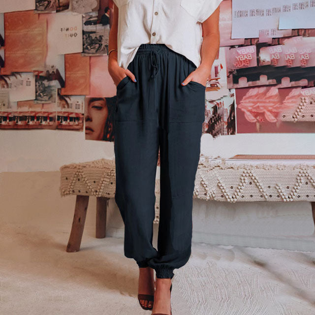 Spodnie jednokolorowe w stylu casual