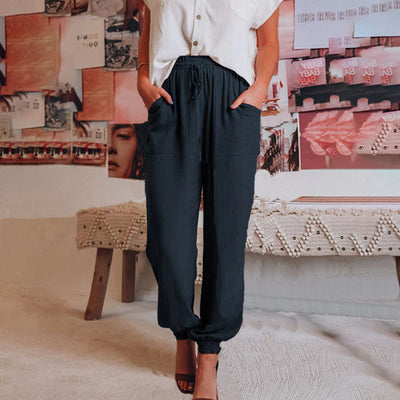 Spodnie jednokolorowe w stylu casual
