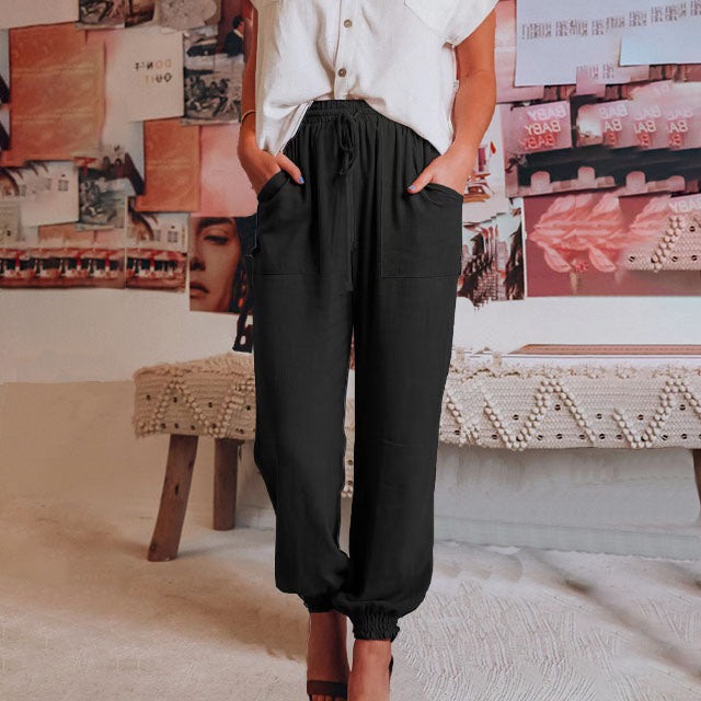 Spodnie jednokolorowe w stylu casual