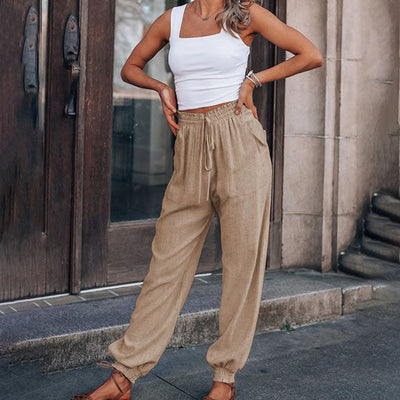 Spodnie jednokolorowe w stylu casual