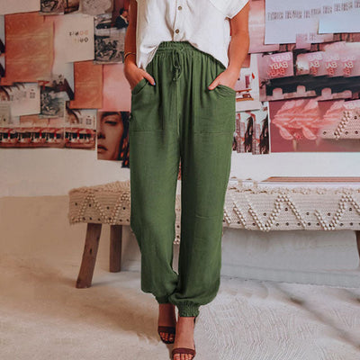 Spodnie jednokolorowe w stylu casual