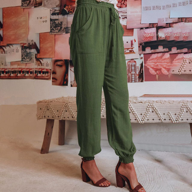 Spodnie jednokolorowe w stylu casual