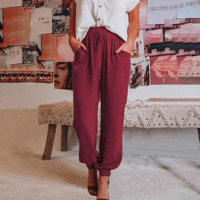Spodnie jednokolorowe w stylu casual