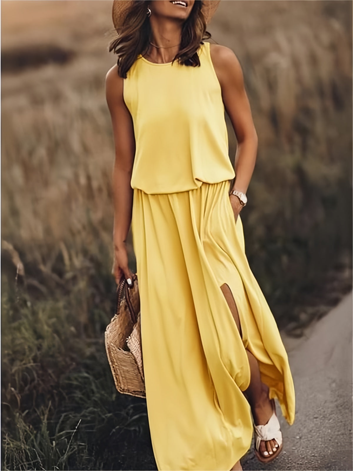 Edna - Długa sukienka z modalu Boho od Donna Kolorn