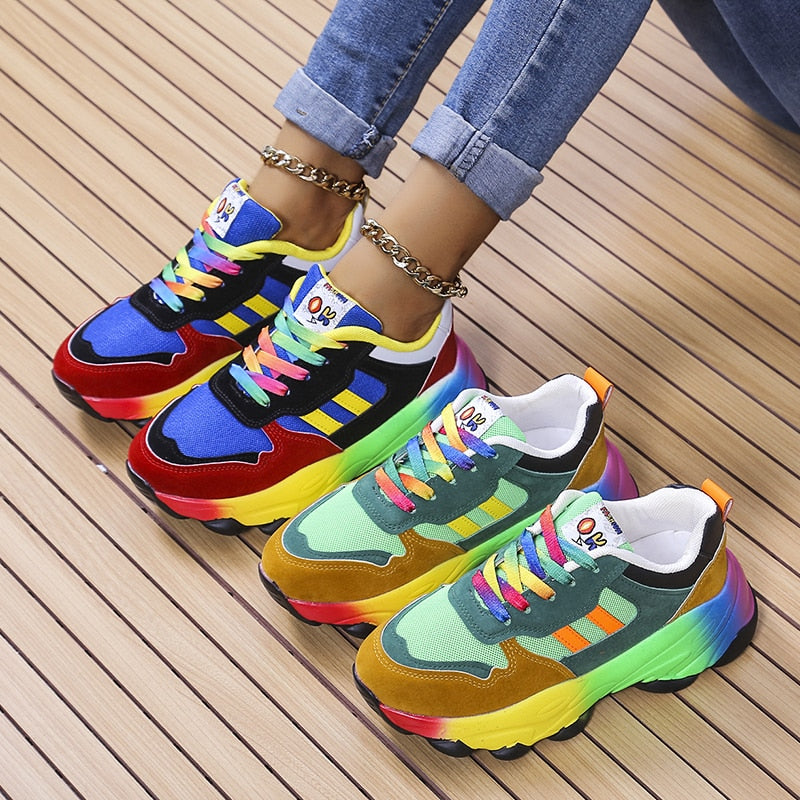 Azura - SwiftStep Wygodne tęczowe buty sportowe