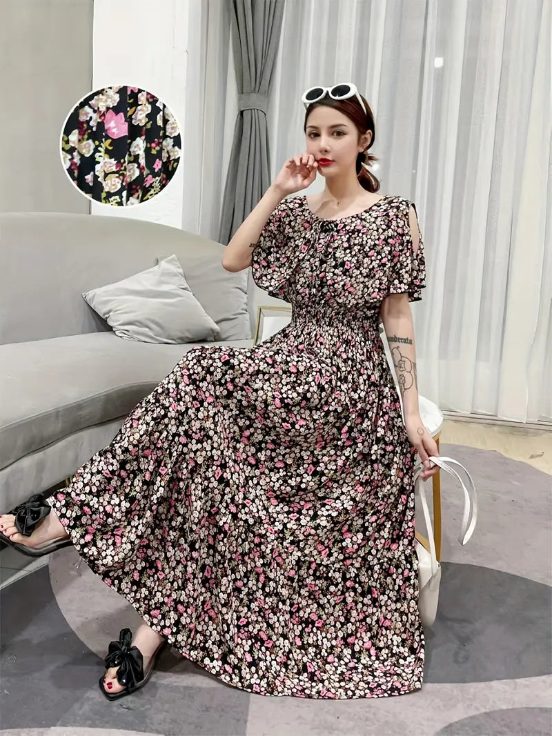 Sukienka Boho Maxi z kwiecistym nadrukiem Summer Resort Style Elegancki krój