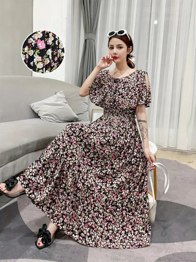 Sukienka Boho Maxi z kwiecistym nadrukiem Summer Resort Style Elegancki krój