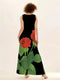 Sukienka maxi o linii A inspirowana stylem vintage Elegancki krótki rękaw z dekoltem w szpic