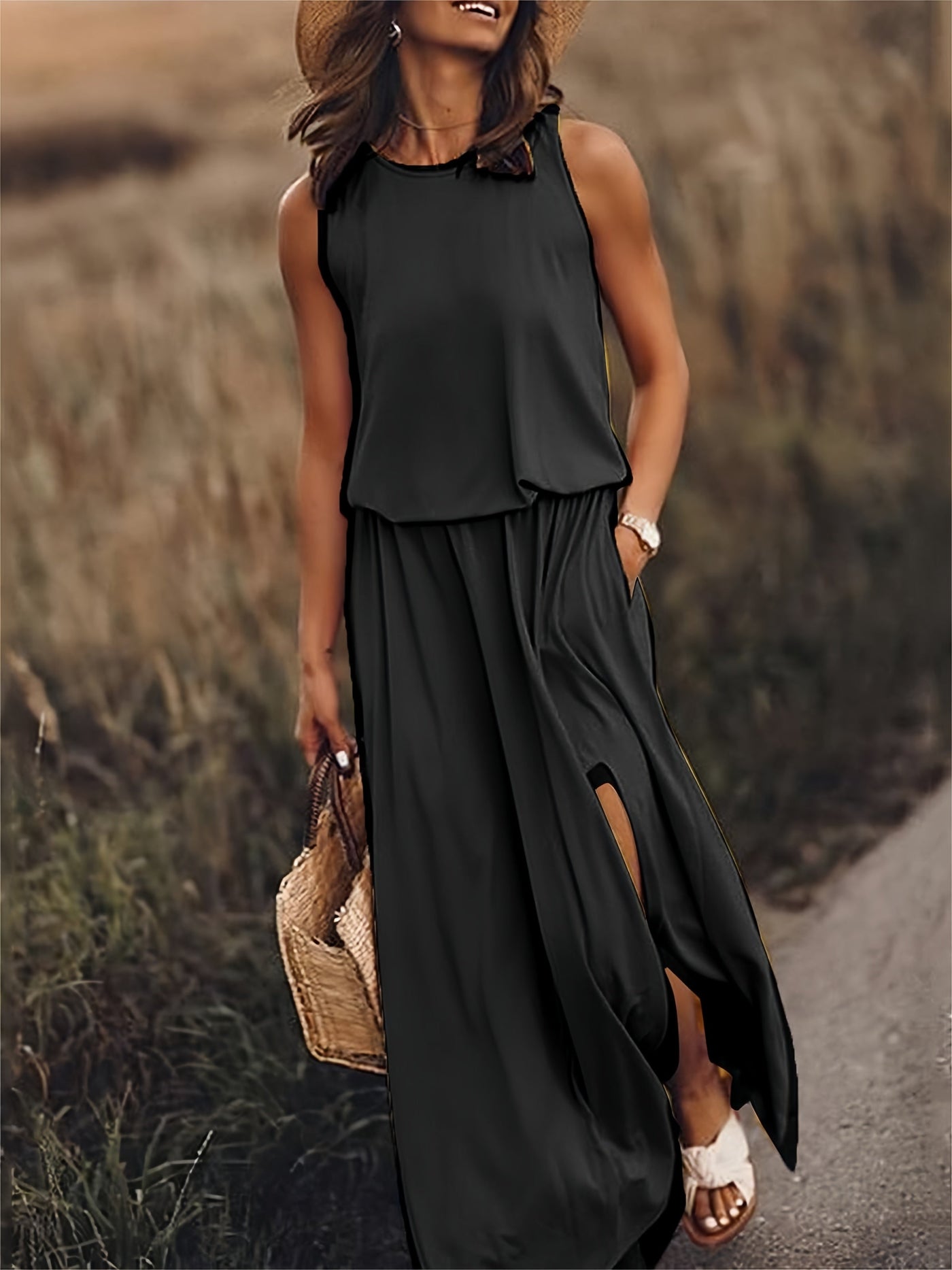 Edna - Długa sukienka z modalu Boho od Donna Kolorn