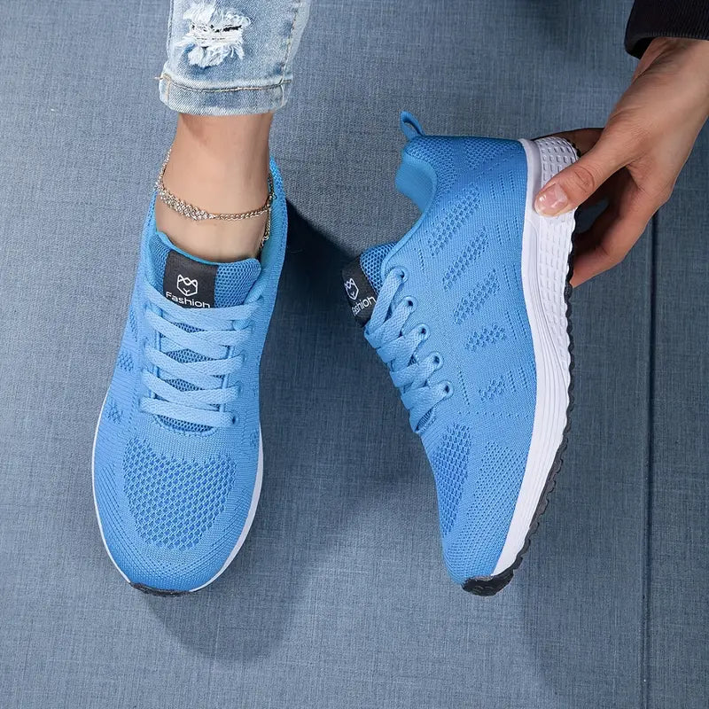 Lekkie Oddychające Sneakersy Dzianinowe z Amortyzującą Podeszwą | Idealne na Wiosnę i Lato
