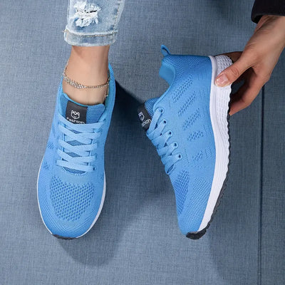 Lekkie Oddychające Sneakersy Dzianinowe z Amortyzującą Podeszwą | Idealne na Wiosnę i Lato