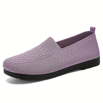 Lekkie wsuwane buty damskie - Oddychająca cholewka z dzianiny