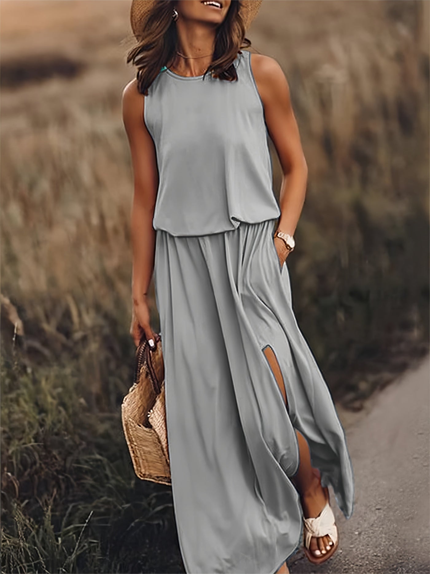 Edna - Długa sukienka z modalu Boho od Donna Kolorn