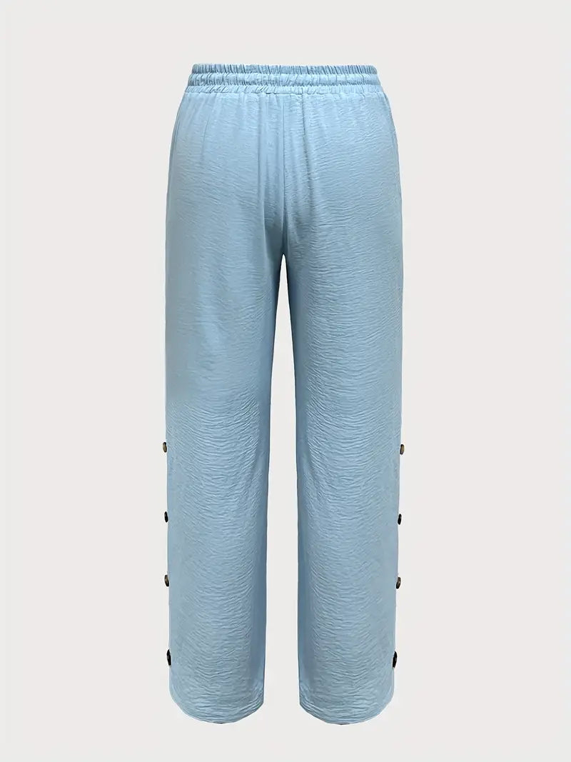 Chique Plus-maat Light Blue Rights Broek voor Dames