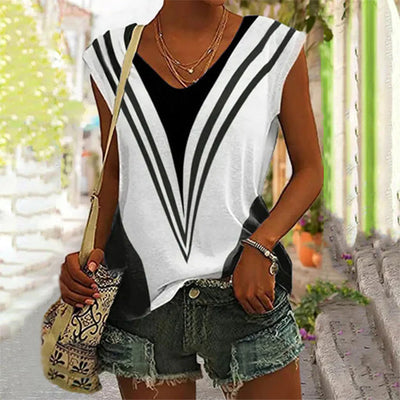 Casualowy top w kontrastowym kolorze