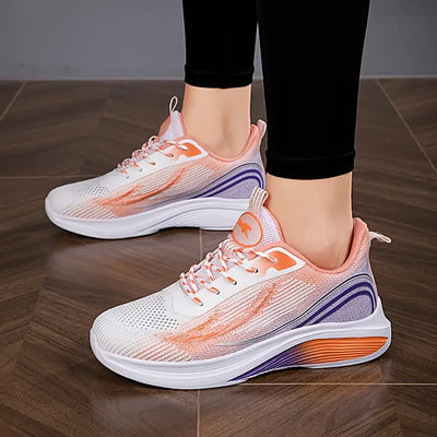 Oddychające buty na platformie z dzianiny