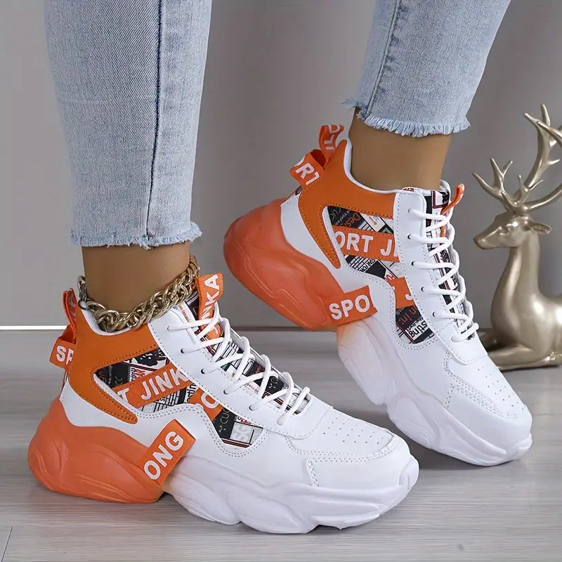 Damskie sneakersy w blokach kolorów