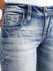 Damskie jeansy skinny z wysokim stanem i haftem
