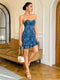 Mouwloze Denim Bodycon Jurk - Effen Kleur, Ruches Zoom, Elegante & Trendy Zomerjurk