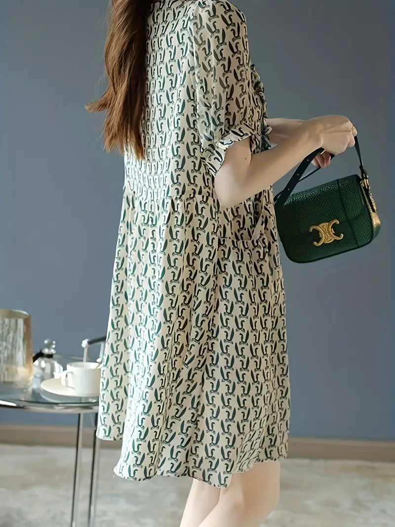 Elegancka letnia sukienka - koreańska inspiracja, lekki materiał, kobiece falbany i idealna na ciepłe dni