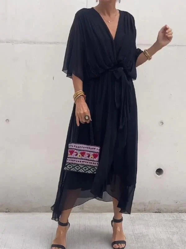 Ilaria™ - Elegancka szyfonowa sukienka wyszczuplająca i wyrafinowana