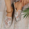 Eleganckie, haftowane buty wsuwane