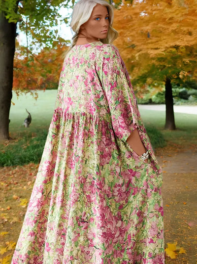 Sukienka Boho Maxi z kwiatowym nadrukiem - przewiewna i letnia