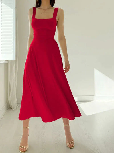 seline - nowa sukienka mini slim fit na grubych ramiączkach na lato 2024