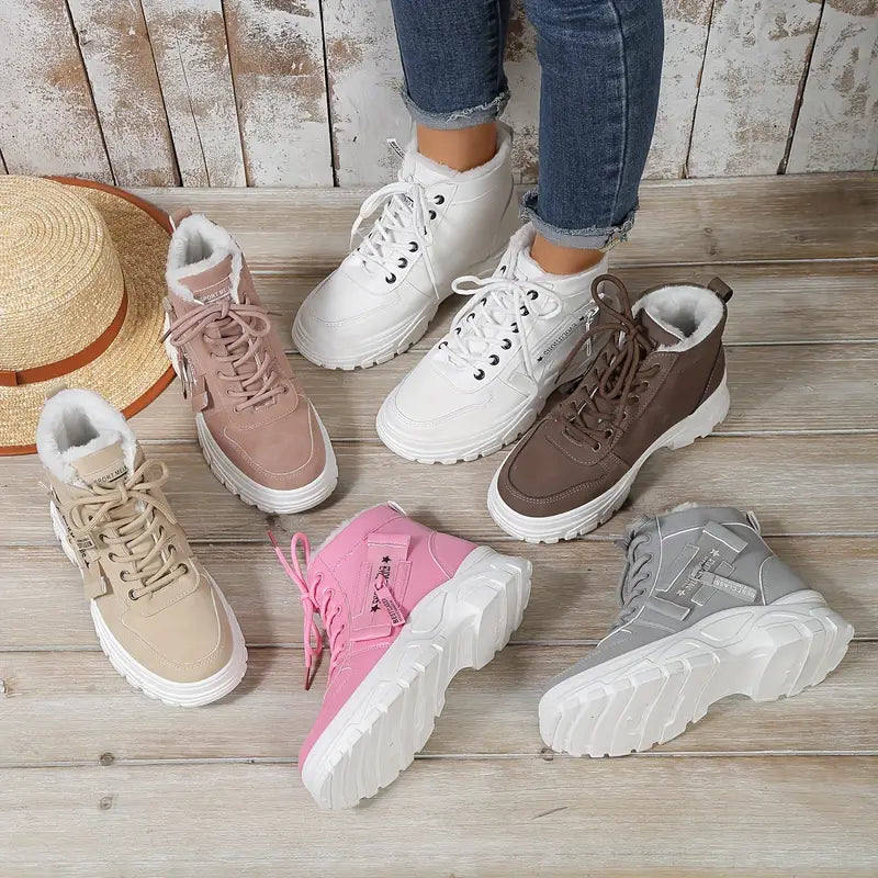 Lola - Zimowe sneakersy damskie z wysoką cholewką