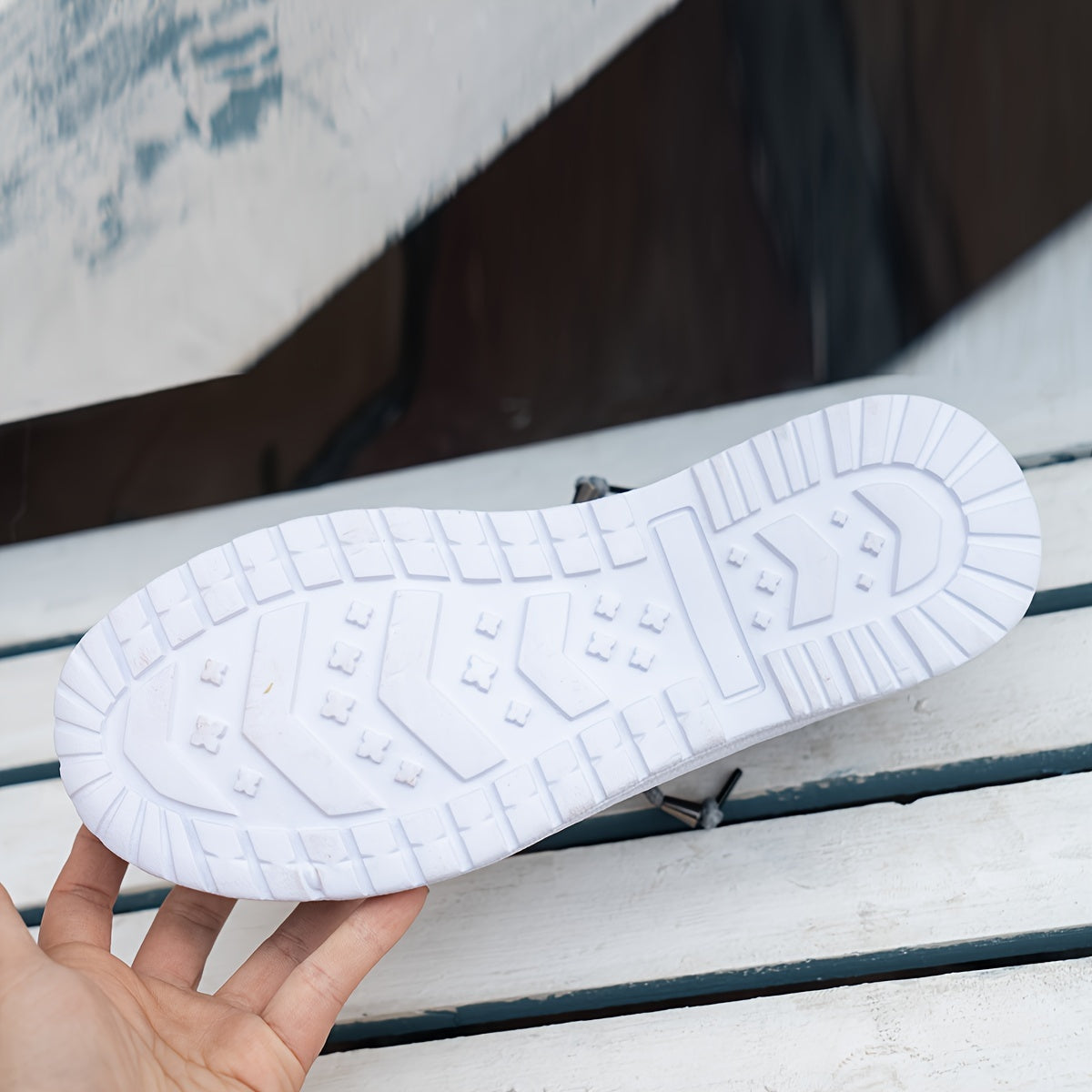 Damskie wsuwane loafersy - płócienne trampki w paski, lekkie i wygodne
