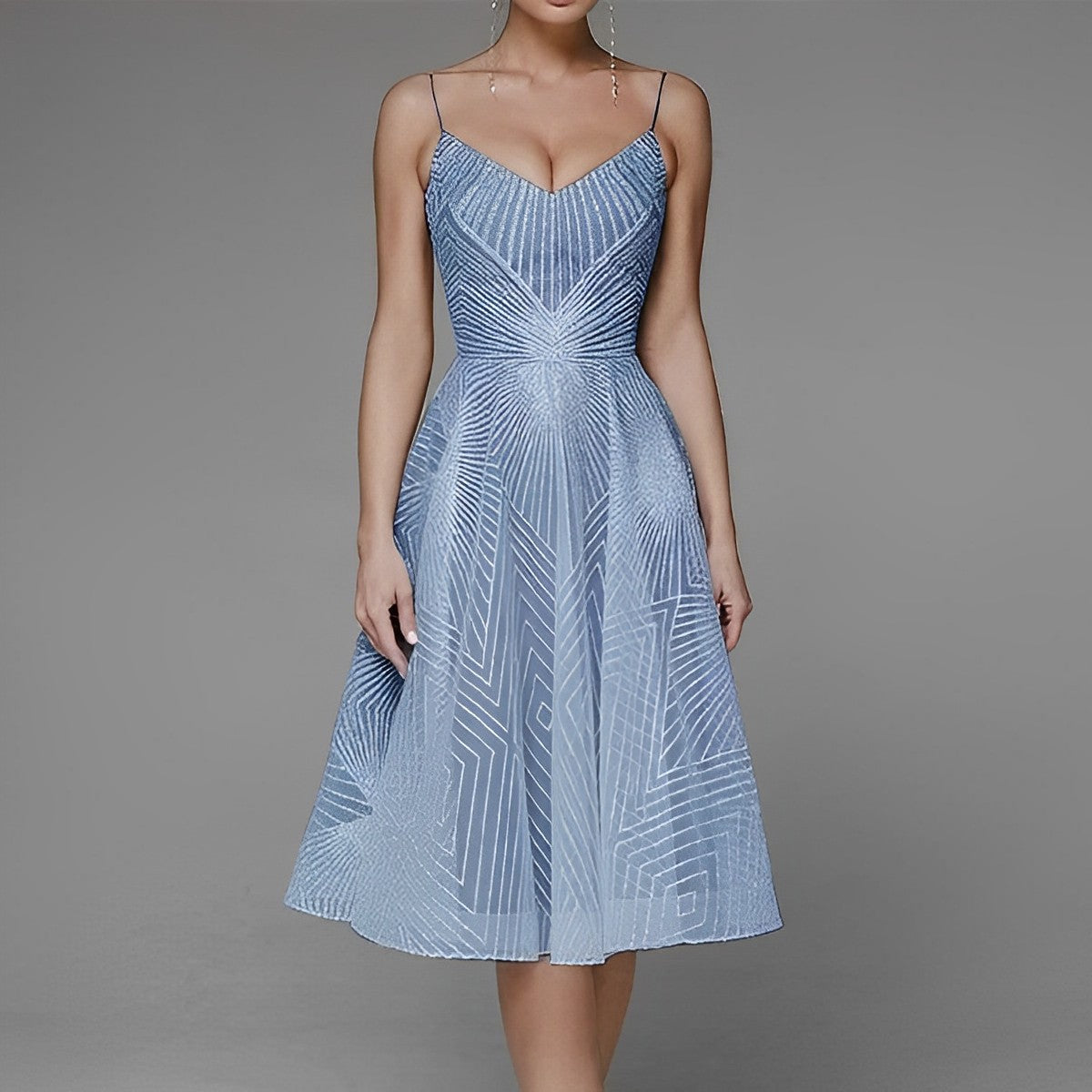Symmetry Line Elegancka sukienka wieczorowa