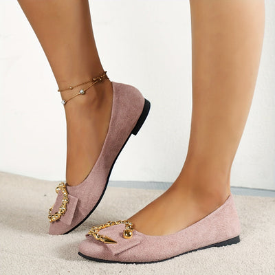 Balleriny z buty z klamrą w klamrze rhinestone Buty Spitzer Toe na lato
