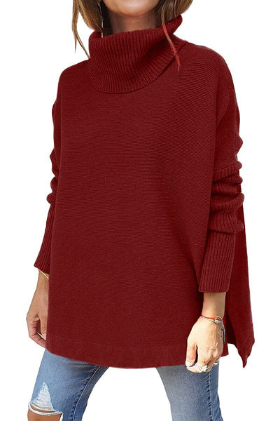 Alicja™ - Oversizowy Sweter Golf z Wełny