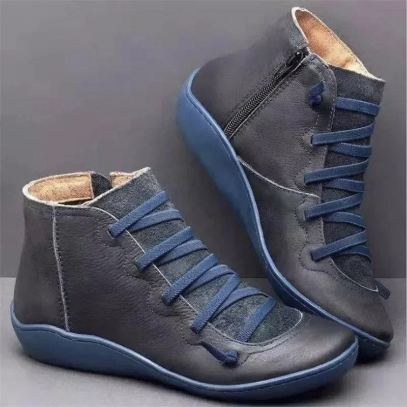 Botki damskie – retro, modne i wygodne | Płaskie, sznurowane buty
