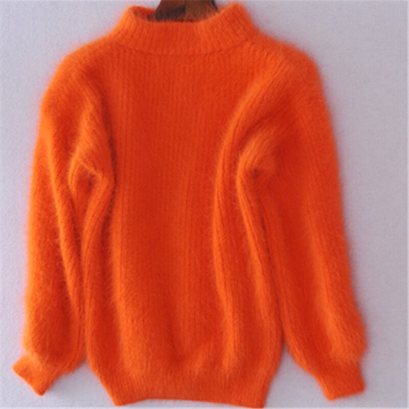 Agnieszka™ - Sweter Dzianinowy z Luźnym Splotem z Wełny