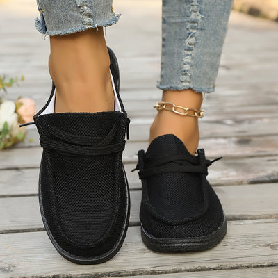 Letnie loafersy damskie - wygodne wsuwane buty płócienne z miękką podeszwą