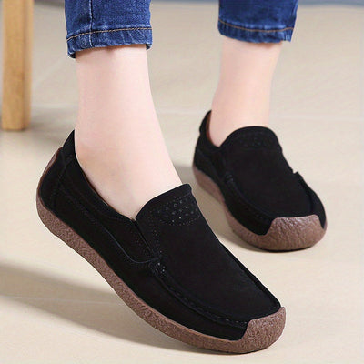 Lekkie damskie loafersy, zamknięte buty wsuwane, modne buty do chodzenia