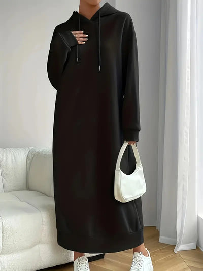 Przytulna bluza w rozmiarze plus casual w jednolitym kolorze z dzianiny