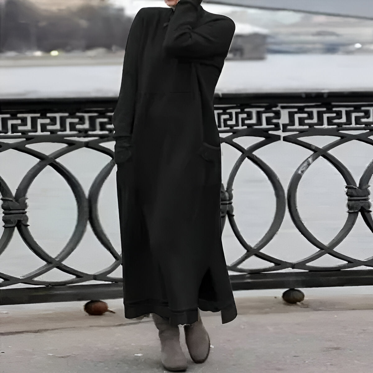 Emanuela™ - Elegancka, super miękka długa sukienka zimowa