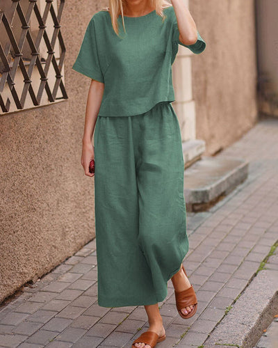 Alicja - Komplet damski lounge loose-fit - Casualowy komfort w nowoczesnym stylu